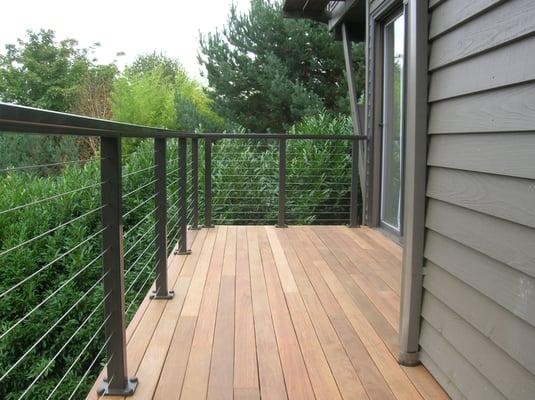 Cable Railing on Ipe Deck in Portland, Oregon