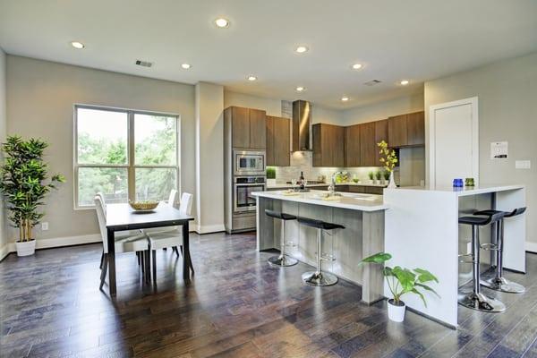 Modern Kitchen & Home:  
  Check out that 2-Level Island + Dual Angles