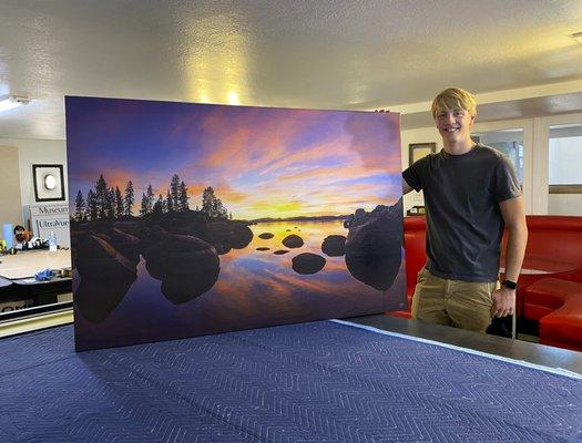 Another satisfied customer with their new Larger Than Life Canvas Wrap! Vibrant, True Color.