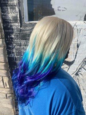 Teal, Purple, and Blue! #hairbyshan