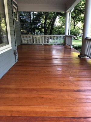 Front porch had 100+ years of paint layers and now is the envy of the neighborhood!