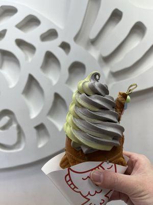 Matcha & Black sesame ice cream red bean taiyaki