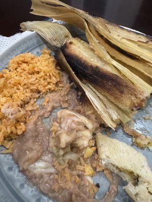 Burned tamales