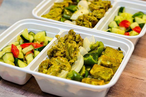 Hariyali Paneer & Chicken Bowls