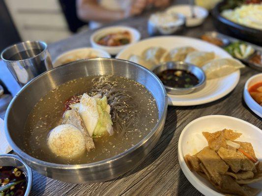 Cold neng myun noodles on a 108 degree Vegas day.   Goes great with meat dishes.