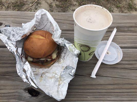 Jacked Up burger and Oreo Shake