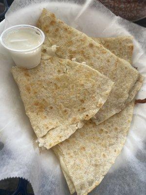 Cheese Quesadilla $10