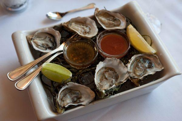 Local oysters on the half shell