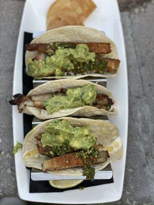 Pork belly tacos