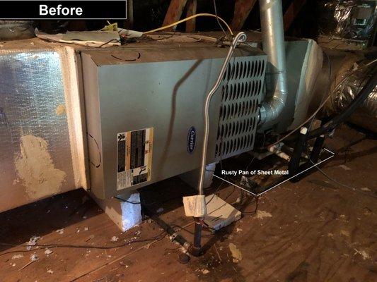 Older furnace and evaporator - PreInstall