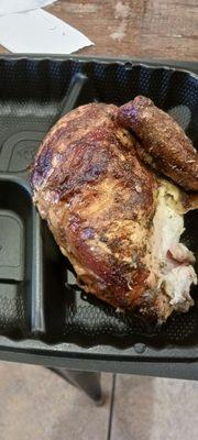 Huge huge chicken breast can barely close the Box! You'll never find this size quarter chicken anywhere else!