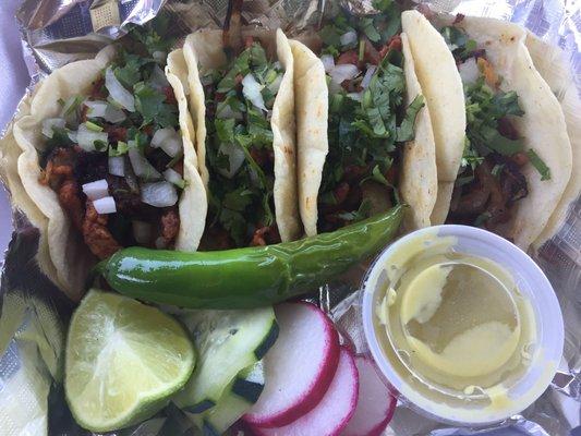 Al pastor tacos ($7.50 + tax) delicious