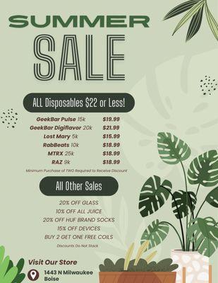 Summer sales at BioSteam Vape