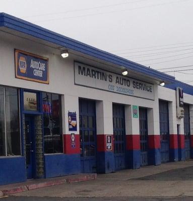 Auto bays at Martin's Auto Service