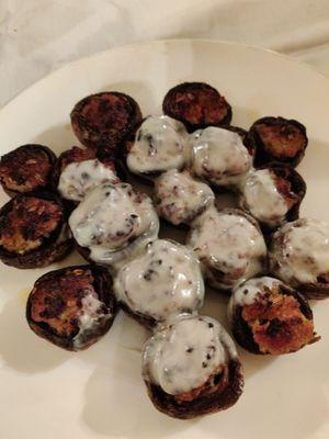 Sausage stuffed mushrooms