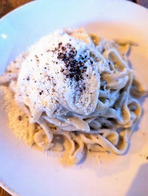 Cacio e Pepe. $19. Housemade chitarra, toasted Sarawak pepper, pecorino.