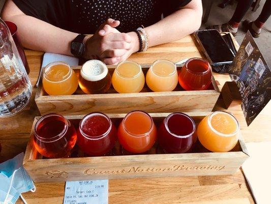 Yummy flights of beer!