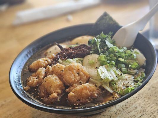 Beef Ramen with added shrimp