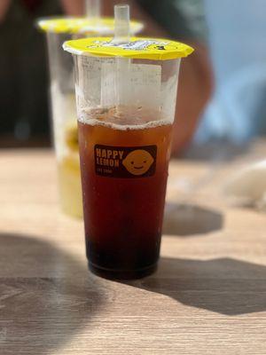 Black tea with boba.