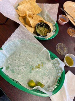 Chicken Street Tacos Steak burrito Bowl  Chips and guacamole