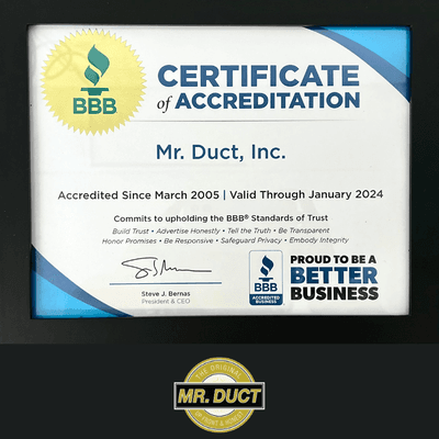 We are proud to have been a BBB accredited business since 2005!