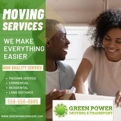 Green Power Movers offers stress-free and eco-friendly relocation services. Our team of experts provide exceptional moving experiences!