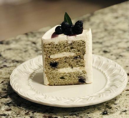 Blueberry chiffon cake