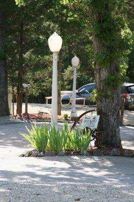 Light posts around the park keep us glowing at night.