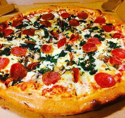 I order this delicious pizza is fantastic keep doing the best food thank you