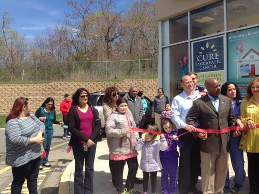 Ribbon cutting at the new place