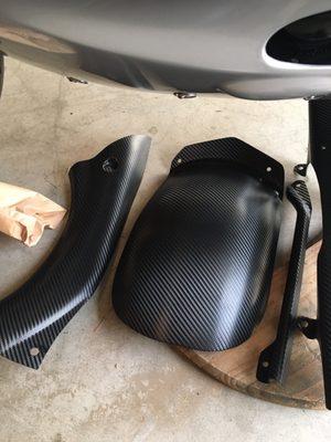 My motorcycle parts wrap in Carbon Fiber