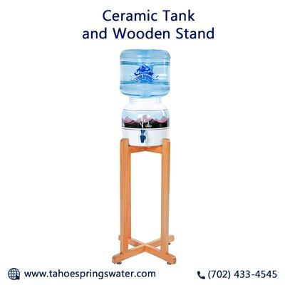 Our ceramic crock with oak stand dispenses room temperature water. Save 20% by paying annually!