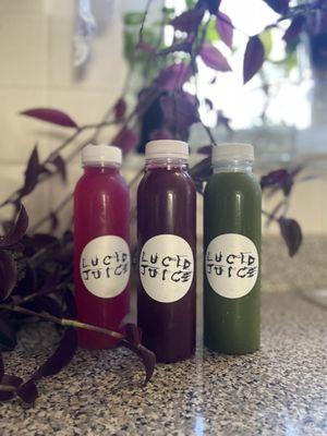 Green Machine, Heartbeet, Pink Lemonade