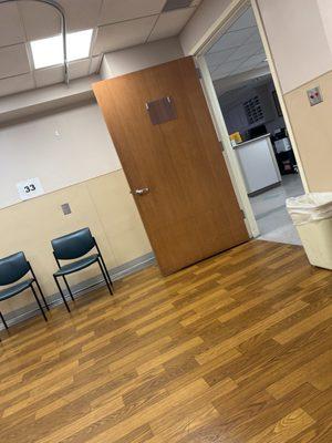 This is a picture of the waiting room in the back after I was in the waiting room in the front ..