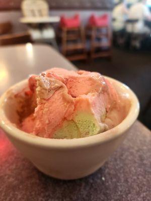 Spumoni ice cream.   With cherry chunks the only way to eat it