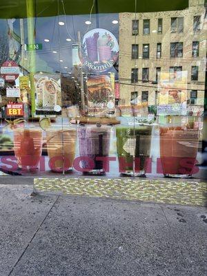 Smoothie window display