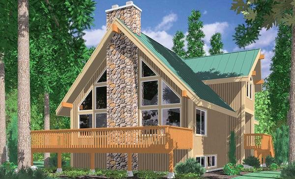 A-frame mountain home plans