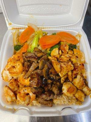 hibachi steak chicken shrimp