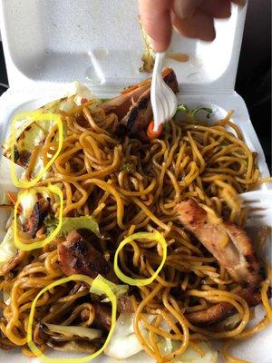 Chicken yakisoba