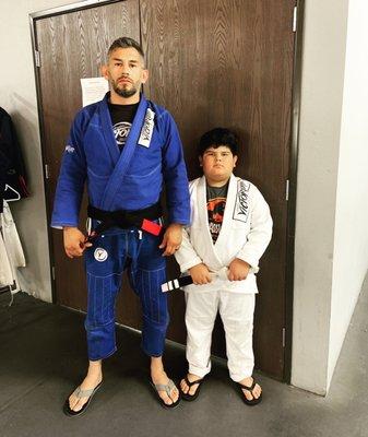 Professor frank and Kalani earning his 2 stripes