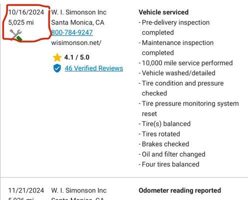 Carfax shows mileage 20% higher than listed!