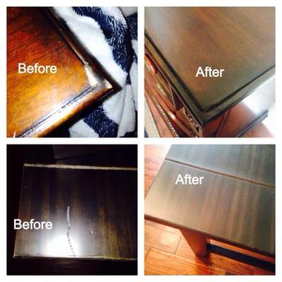 Before and After Shots of my Furniture~ thanks Furniture Medic~