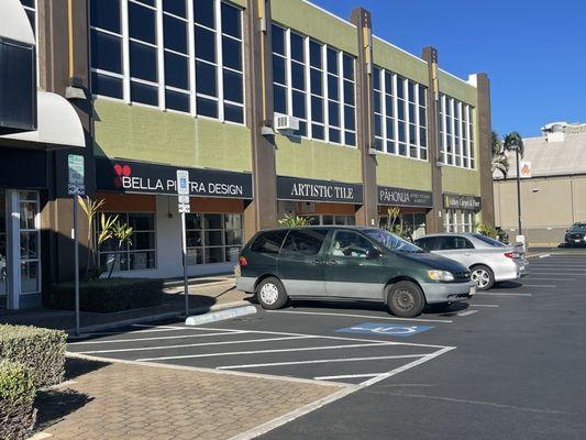 businesses in front of the building