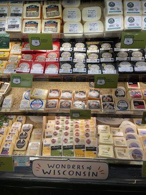 Part of the cheese section