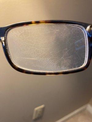 This is what 600 dollar glasses look like, after dealing with Ashburn Vision Source.