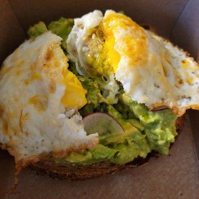 Avocado toast with egg