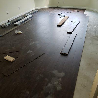 Laminated floor Installation