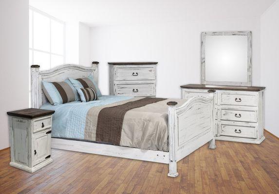 Rustic White Bedroom Set