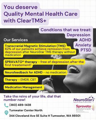 Experience Breakthrough Mental Health Treatment at ClearTMS+!