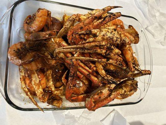 Great Cajun seafood platter  Great service and delicious menus